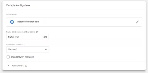 GTM - Variablen - Datenansichtvariable